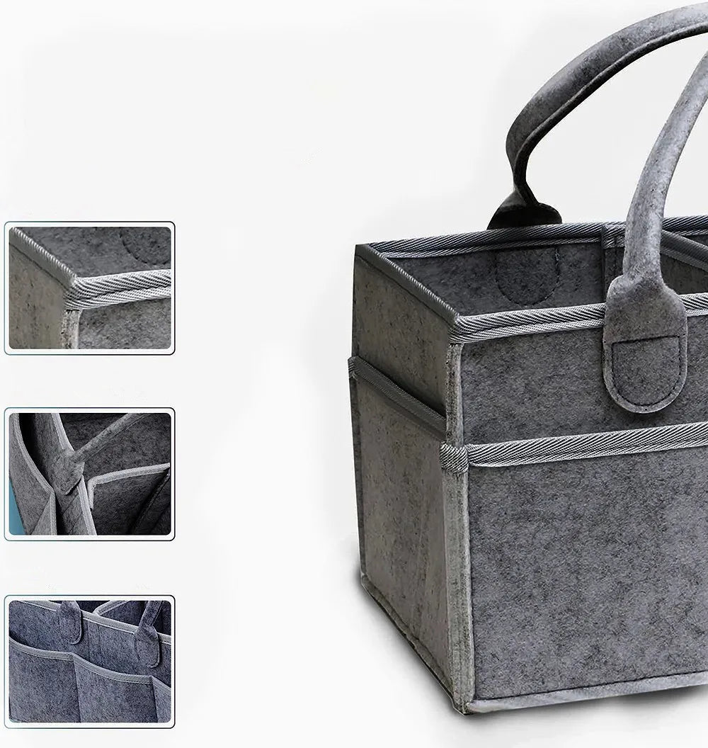 TidyTote™ Felt Diaper Caddy Organizer