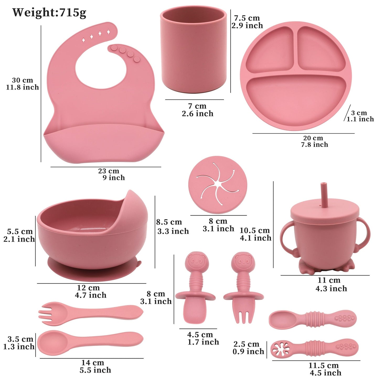 TidyTots™ 12-Piece Silicone Feeding Set