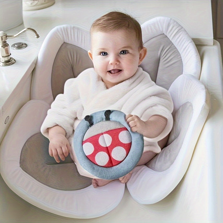 BloomBather™ – Plush Flower Baby Bath Pad