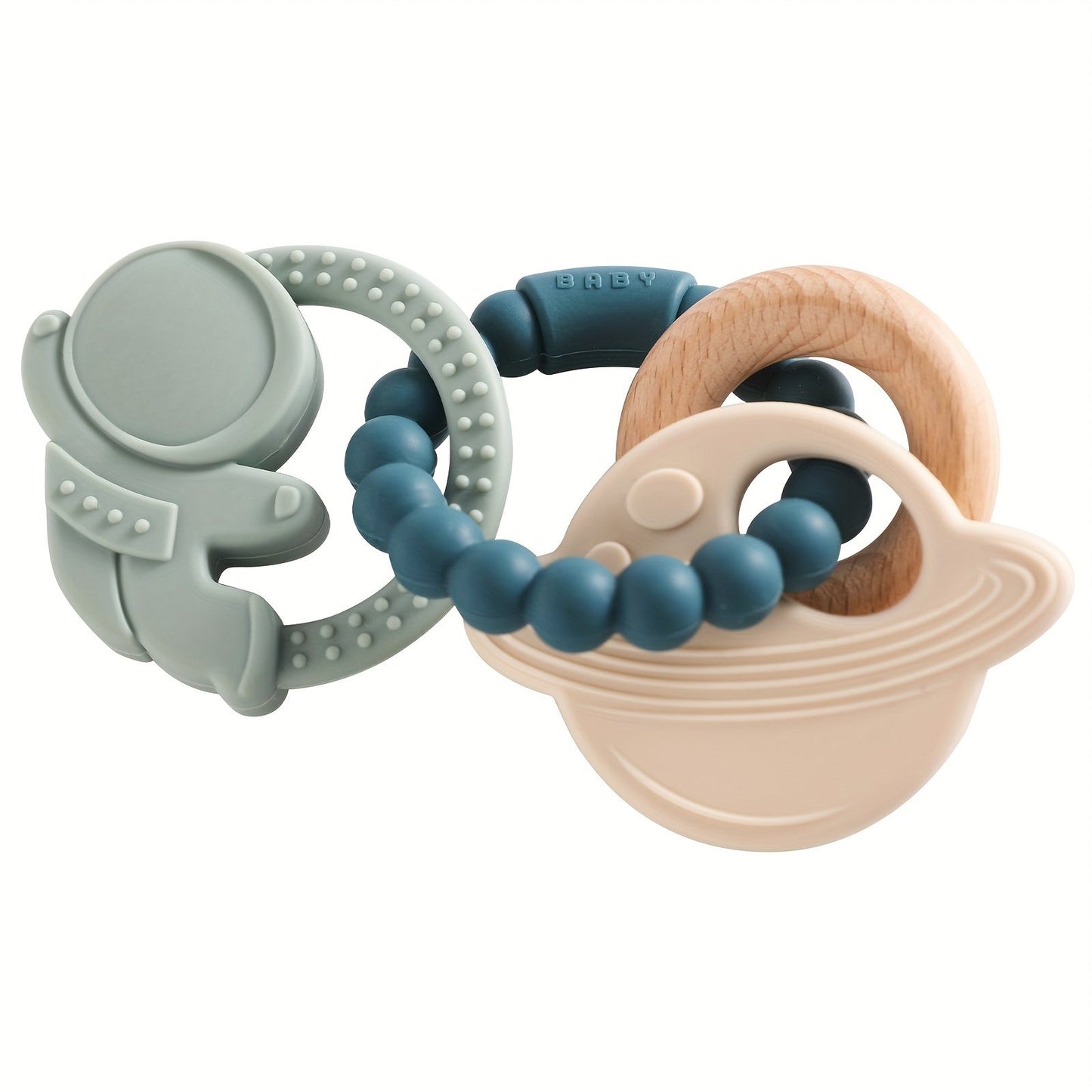 CosmoChew™ Wooden & Silicone Teether Set
