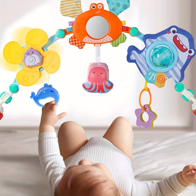 SeaSnuggle™ Hanging Rattle Set – Ocean-Themed Sensory Toys