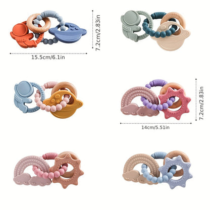 CosmoChew™ Wooden & Silicone Teether Set