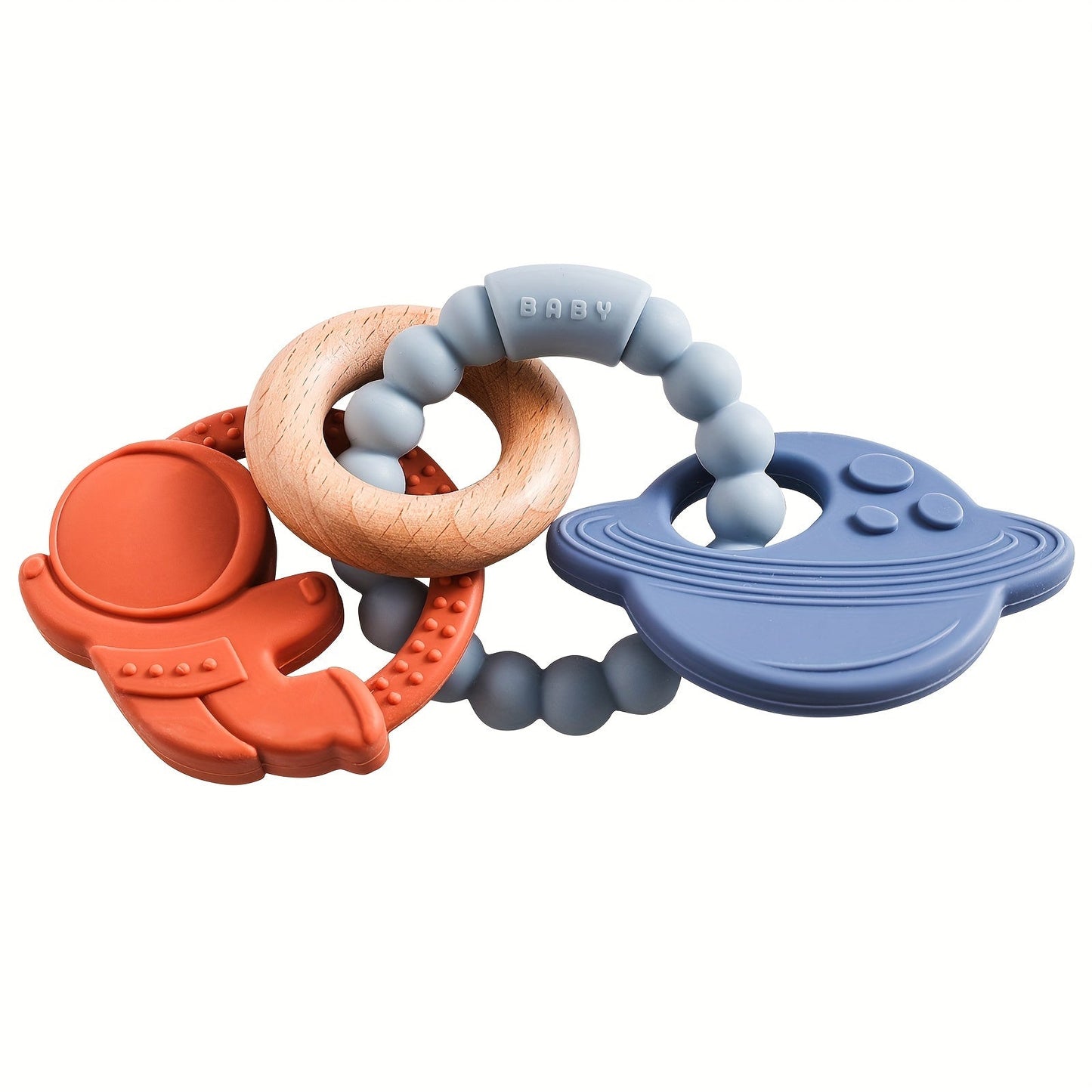 CosmoChew™ Wooden & Silicone Teether Set