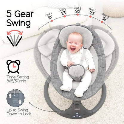 Smart Baby Swing & Bouncer with Bluetooth and Remote
