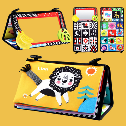 Sensory Safari™ Tummy Time Book & Mirror Set
