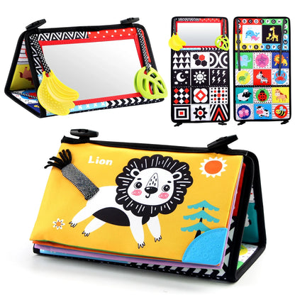 Sensory Safari™ Tummy Time Book & Mirror Set