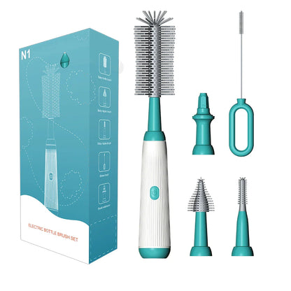 SpinClean™ Electric Bottle Brush – Effortless, Deep Cleaning for Baby Essentials