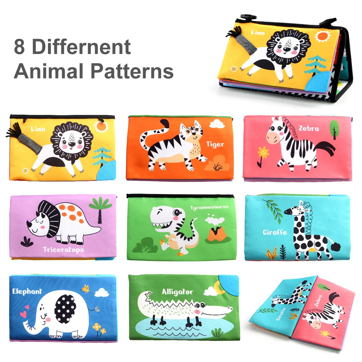 Sensory Safari™ Tummy Time Book & Mirror Set