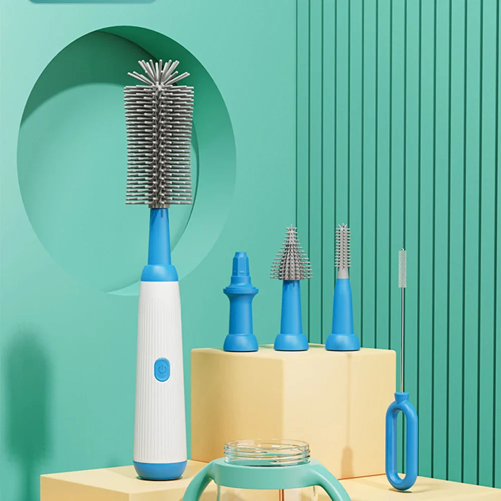 SpinClean™ Electric Bottle Brush – Effortless, Deep Cleaning for Baby Essentials