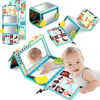 Sensory Safari™ Tummy Time Book & Mirror Set