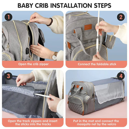 GoNest™ 3-in-1 Diaper Backpack & Travel Bassinet