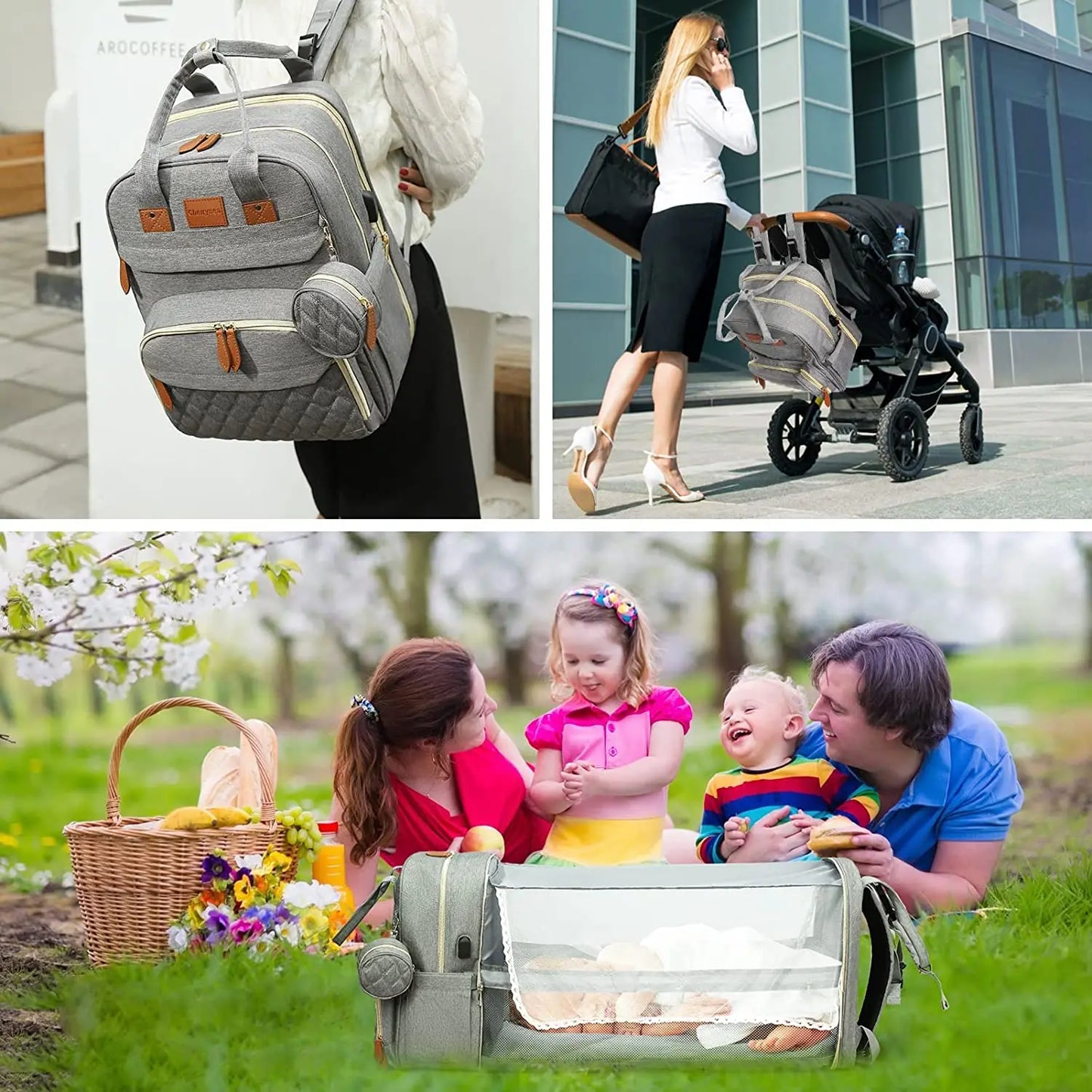GoNest™ 3-in-1 Diaper Backpack & Travel Bassinet