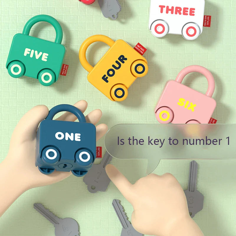 LockLearn™ – Montessori Number Matching Lock Toy