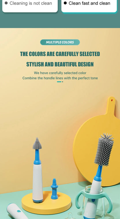 SpinClean™ Electric Bottle Brush – Effortless, Deep Cleaning for Baby Essentials