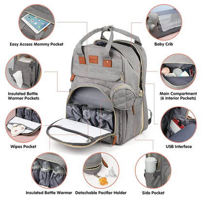 GoNest™ 3-in-1 Diaper Backpack & Travel Bassinet