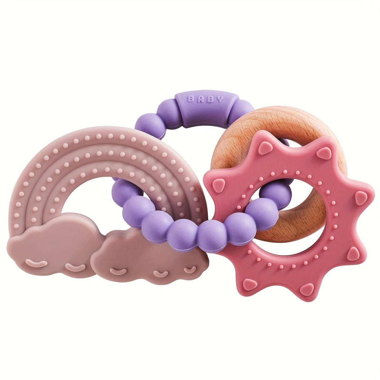 CosmoChew™ Wooden & Silicone Teether Set